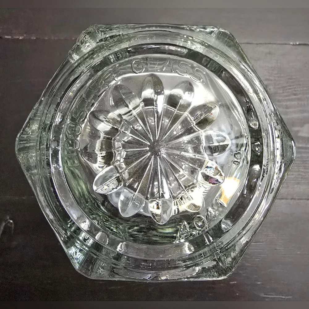 Vintage Hoosier Glass Vase Large Heavy Hexagon Opening 4041 EUC 10